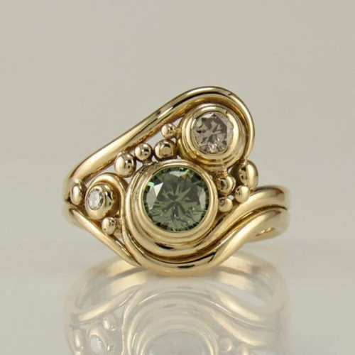 Timeless Green Zirconia Ring