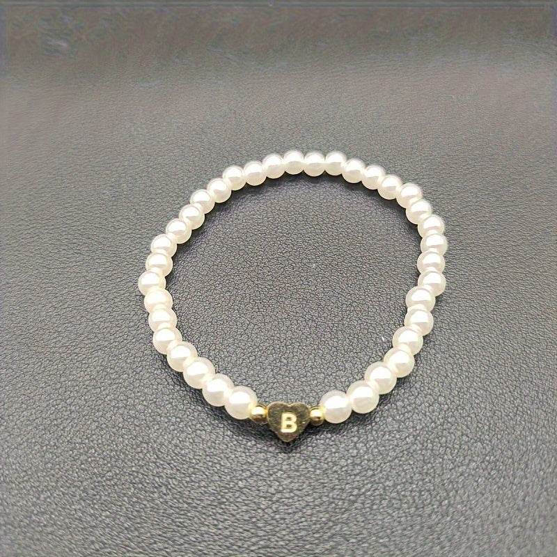 Chic A-Z Heart Initial Bracelet