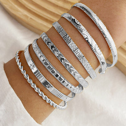 Golden Boho Bangle Bracelet Set