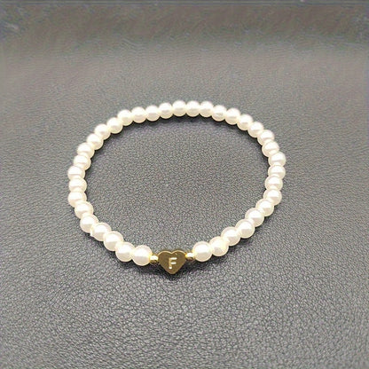 Chic A-Z Heart Initial Bracelet