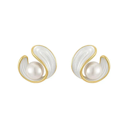Luxury White Opal Earrings with Pearls
