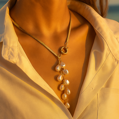 Waterfall of Pearls Necklace