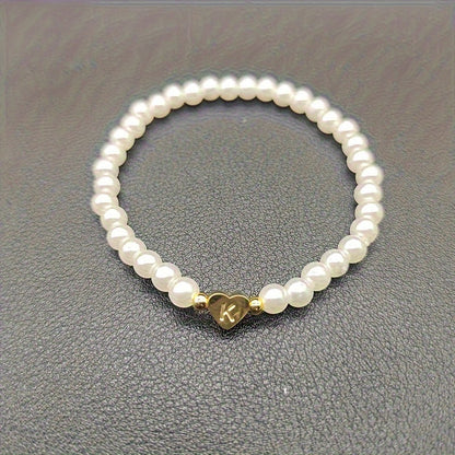 Chic A-Z Heart Initial Bracelet