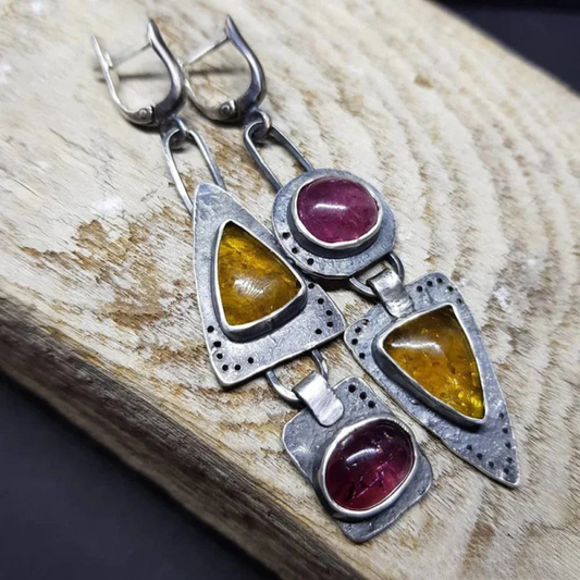 Retro Triangle Geometric Earrings