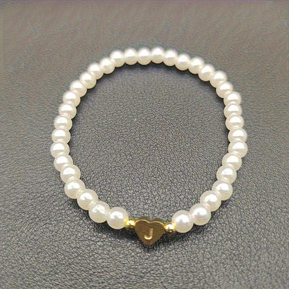 Chic A-Z Heart Initial Bracelet