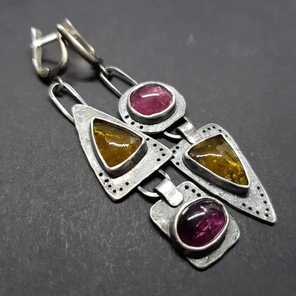 Retro Triangle Geometric Earrings