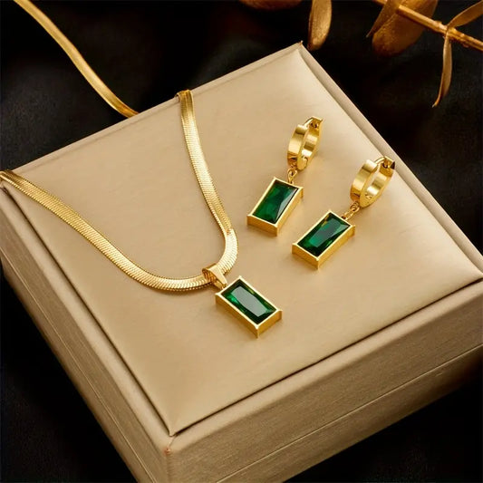 Iselotte Verdain Emerald Jewelry Set
