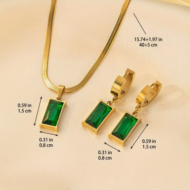 Iselotte Verdain Emerald Jewelry Set