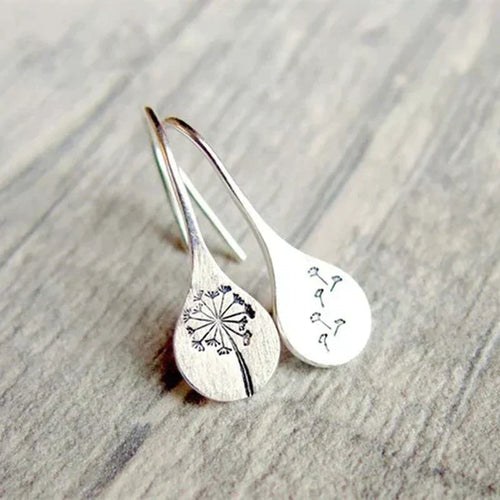 Vintage Silver Flower Earrings