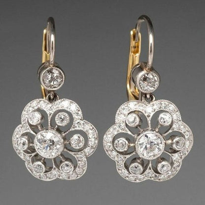 Retro Crystal Mandala Earrings
