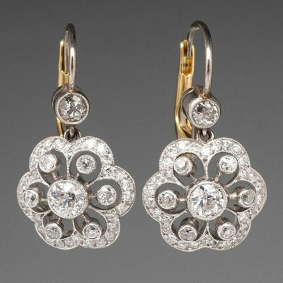 Mandala Vintage Crystal Earrings