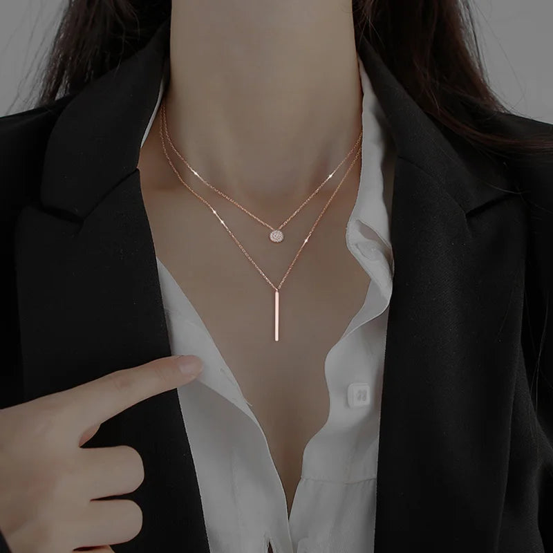 Double Layer Sterling Necklace