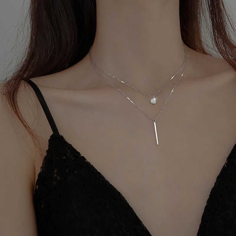 Double Layer Sterling Necklace
