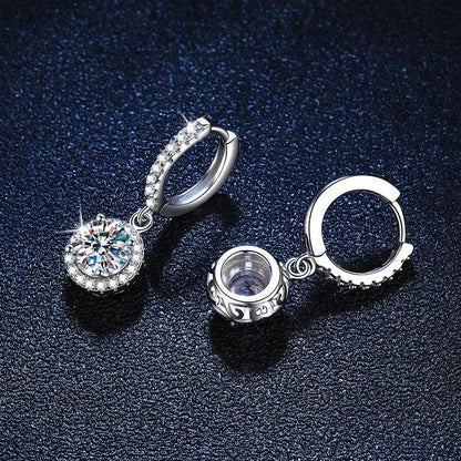 Sterling Silver 1 Carat Moissanite Earrings