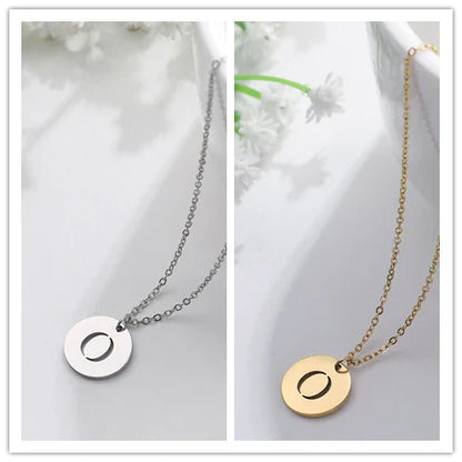 Elegant Gold Letter Pendant Necklace