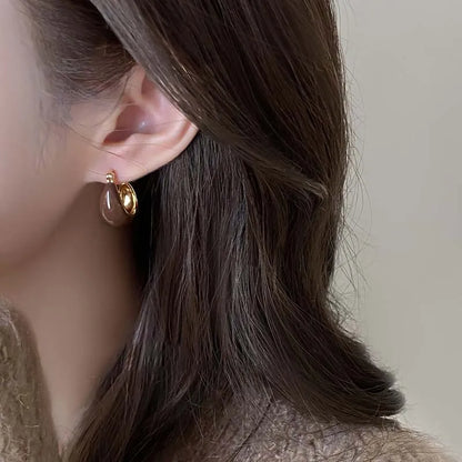 Vintage U-Shaped Hoop Earrings