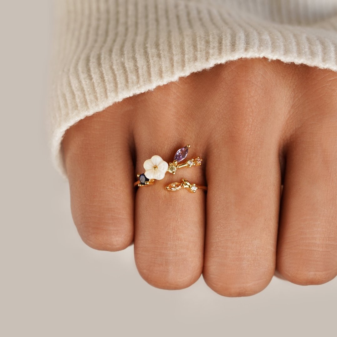 Joy - Gold Blossom Rings