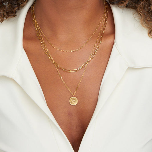 Vintage Coin Layer Necklace