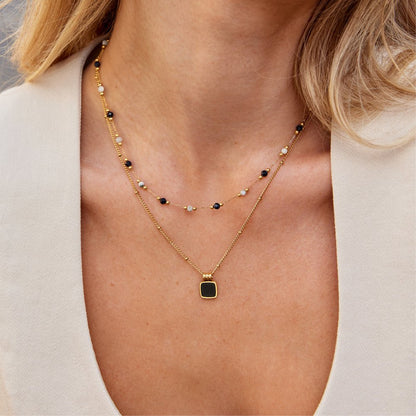 Luna Midnight Stone Necklace