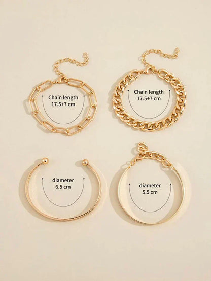 Sophisticated White Gold Elan Mercer Bracelet Set
